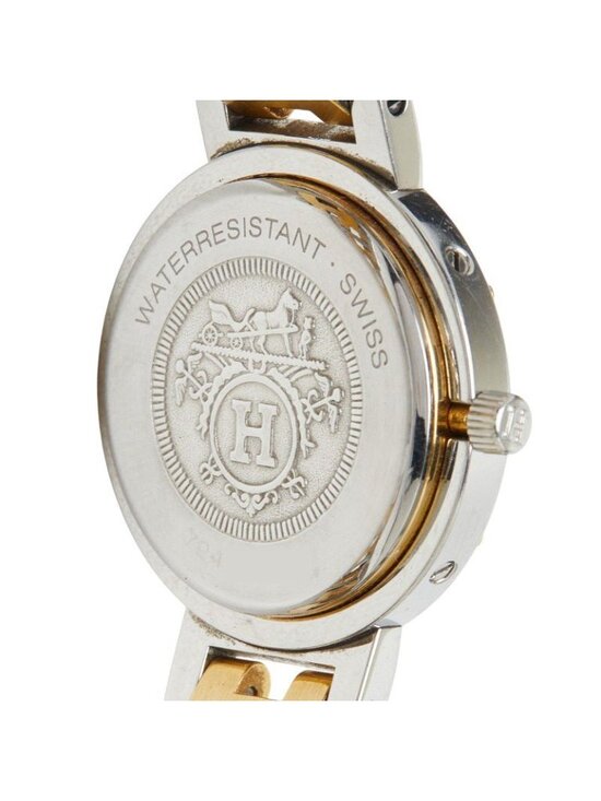 Hermes Clipper Watch White Silver Gold Stainless Steel main image 6